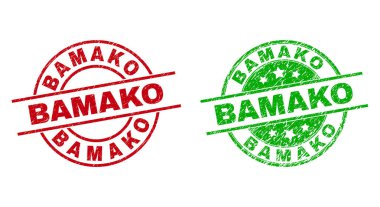 Aşınmış desenli BAMAKO Yuvarlak Rozetleri