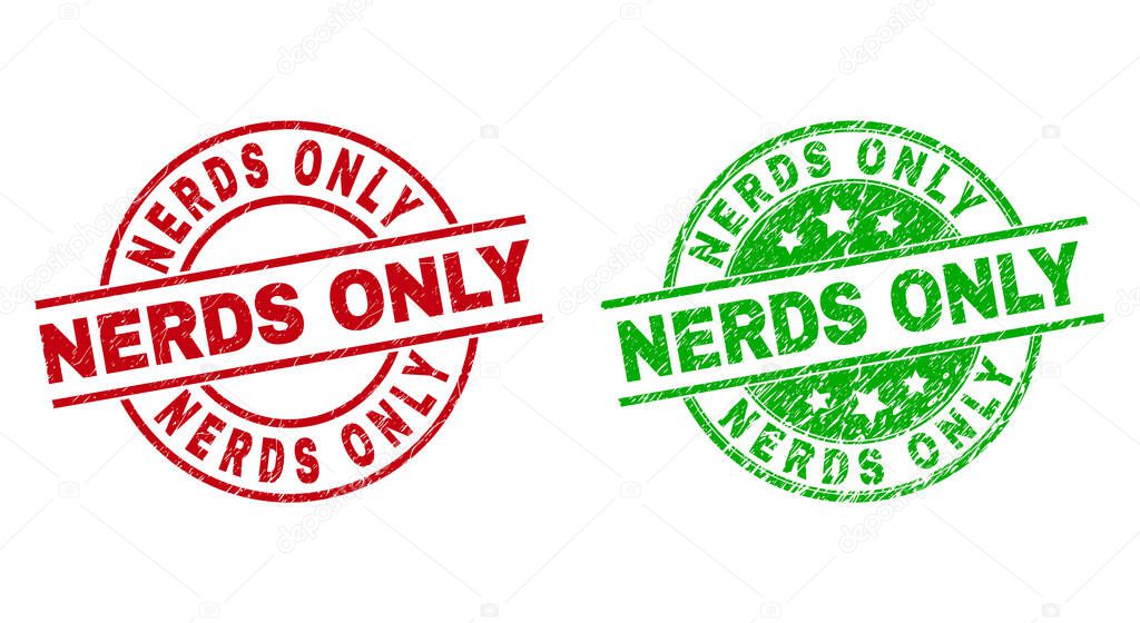 NERDS ONLY Round Stamp Seals with Distress Style