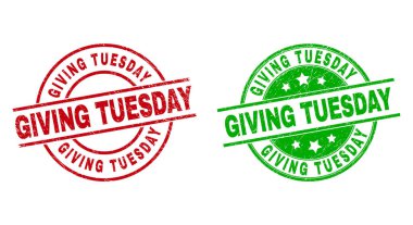 Grunge desenli Salı Yuvarlak Rozetleri Vermek