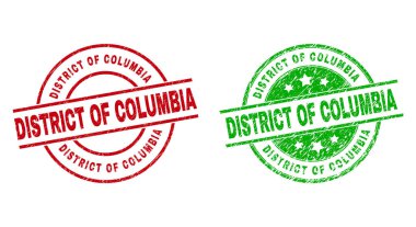 KOLUMBIA Yuvarlak Damga Mührü Yıpranmış Biçimlendirilmiş