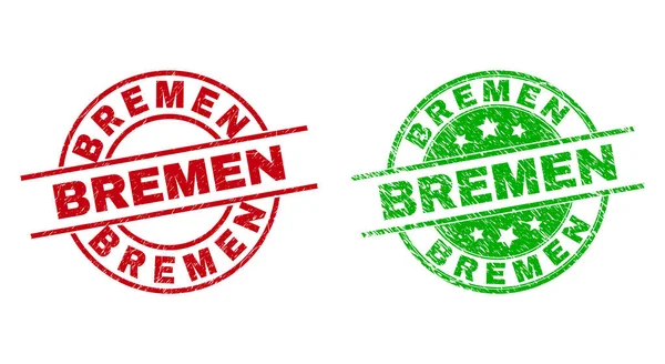 BREMEN runde Stempelsiegel mit Seenottextur — Stockvektor