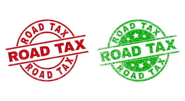 ROAD TAX emblemas redondos com estilo de borracha — Vetor de Stock