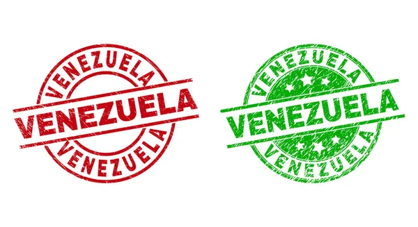 VENEZUELA Runde Wasserzeichen mit korrodiertem Stil — Stockvektor