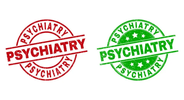 有困难结构的PSYCHIATRY圆环密封 — 图库矢量图片