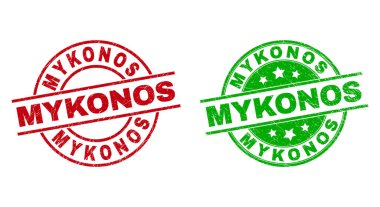 Aşınmış Biçimli MYKONOS Yuvarlak Damgalar