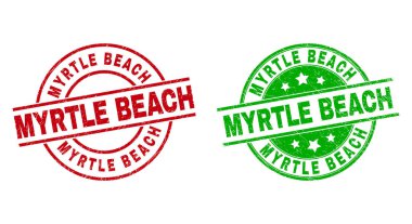 MYRTLE Plaj Yuvarlak Pul Mührü Yüzeyi çizilmiş