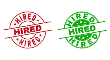 Kirli Biçimli HIRED Yuvarlak Mühürleri