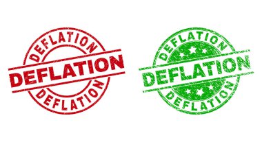 DEFLATION Yuvarlak Damgalar Kirli Doku Kullanılıyor