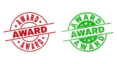 Grunge Yüzeyini Kullanarak İKİ Yuvarlak Damga Mührü