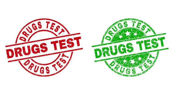 DRUGS TEST Runddichtungen mit korrodierter Oberfläche — Stockvektor