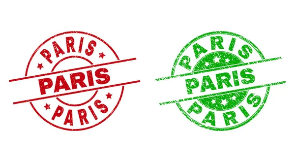 PARIS Runde Wasserzeichen mit zerkratztem Stil — Stockvektor