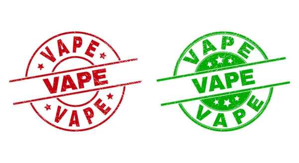 VAPE Round Watermarks Using Corroded Style — Stock Vector