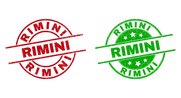 Круглые пломбы RIMINI с резиновым стилем — стоковый вектор