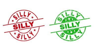 Lastik yüzeyi olan SILLY Yuvarlak Rozetler