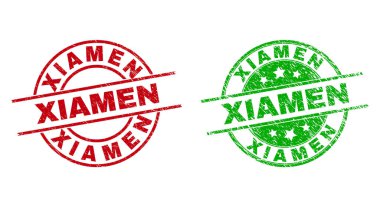 Grunge yüzeyli XIAMEN Yuvarlak Rozetler