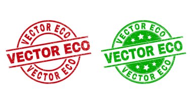VECTOR ECO Yuvarlak Rozetleri Grunge Biçimini Kullanıyor