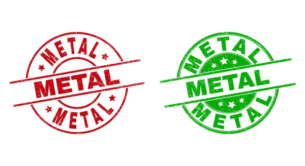 METAL kerek bélyegzők tisztátalan textúrával — Stock Vector