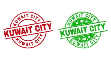 KUWAIT ŞEHRİ Aşınmış Biçimli Yuvarlak Mühürleri