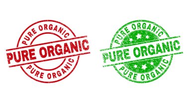Saf ORGANIC Yuvarlak Damga Mührü Grunged Doku Kullanımı