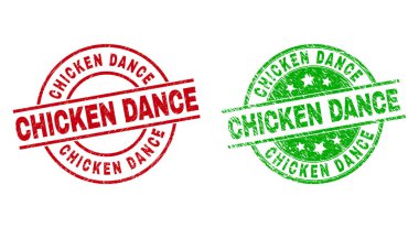 CHICKEN DANS Yuvarlak Filigranı Çizik Biçimli
