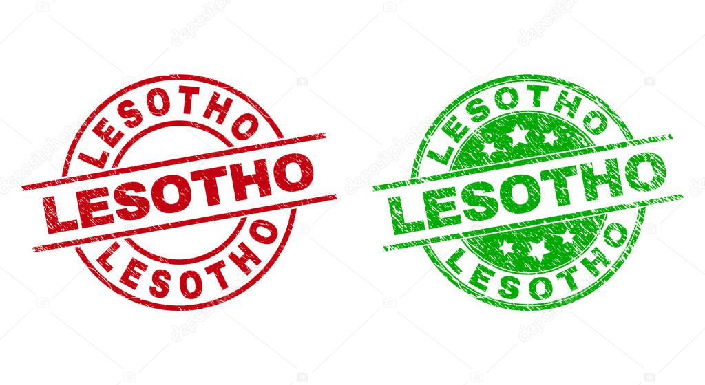 LESOTHO Round Watermarks Using Unclean Surface