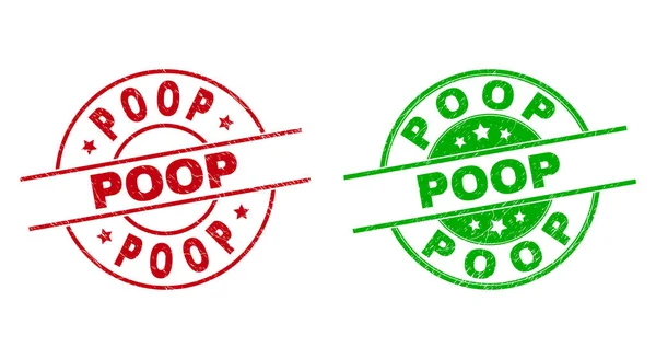 Selos de carimbo redondo POOP com estilo impuro — Vetor de Stock