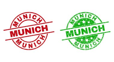 Grunged Surface ile MUNICH Yuvarlak Damga Mührü