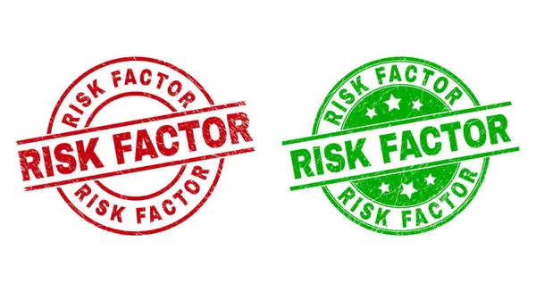 RISK FACTOR Round Watermarks with Unclean Surface — Stock Vector