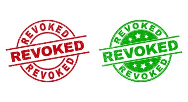 REVOKED Round Stamps Using Rubber Style clipart