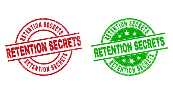 RETENTION SECRETS Round Watermarks Using Corroded Texture — Stock vektor