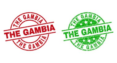 Kauçuk Doku Kullanılarak GAMBİA Yuvarlak Pulları