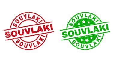 SOUVLAKI Yuvarlak Damga Mührü Aşınmış Yüzey Kullanımı