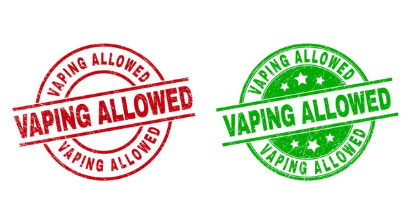 VAPING ALLOWED joints ronds en utilisant un style rayé — Image vectorielle