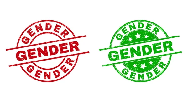 Gender kerek fókák segítségével gumi stílus — Stock Vector