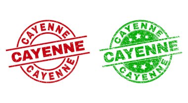 Çürümüş Yüzeyli CAYENNE Yuvarlak Rozetleri