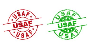 Kirli yüzeyi olan USAF Yuvarlak Mühürleri