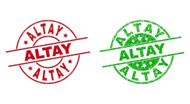 Aşınmış Biçimli ALTAY Yuvarlak Damga Mührü