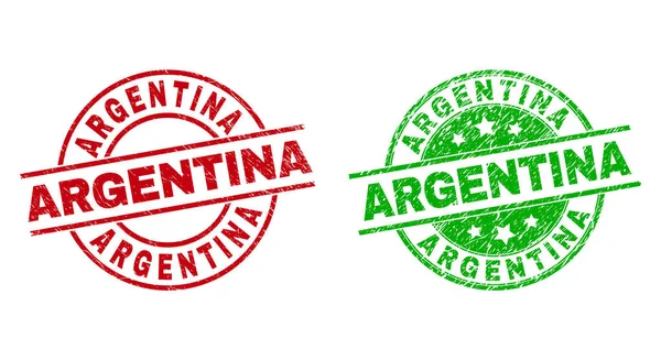 ARGENTINA Filigrane rotonde utilizzando grunge Texture — Vettoriale Stock