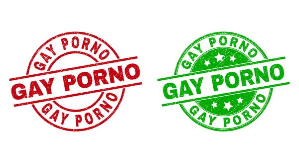 Grunge表面GAY PORNO圆形水印 — 图库矢量图片