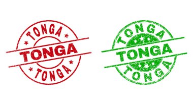 Grunged Surface ile TONGA Yuvarlak Rozetler