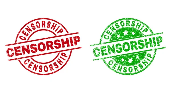 Grunge Biçimli CENSORGeIP Yuvarlak Mühürleri