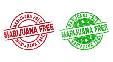 MARIJUANA Grunge Tarzını Kullanarak Özgür Rozetler