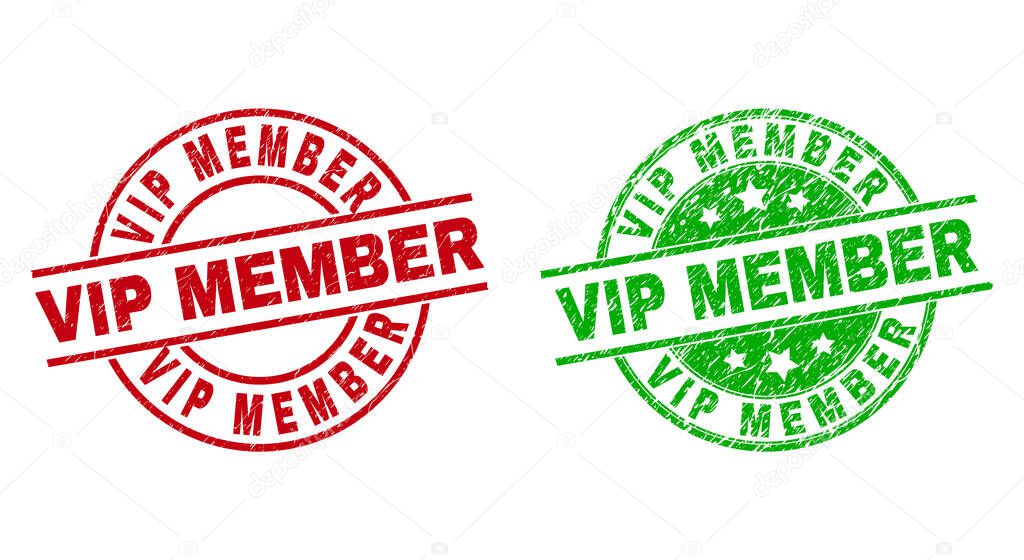 VIP MEMBER Round Badges Using Unclean Texture