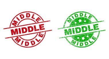 Aşınmış Biçimli MIDDLE Yuvarlak Damgalar