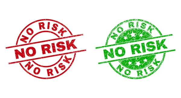 NO RISK Round Stamp Seals Using Corroded Surface — Stock Vector