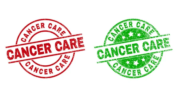 CANCER CARE รอบซีลโดยใช้พื้นผิวขัด — ภาพเวกเตอร์สต็อก