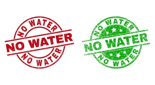 NO hay insignias redondas de agua usando superficie sucia — Vector de stock