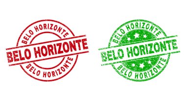 BELO ORIZONTE Yuvarlak Pullar Grunged Doku ile