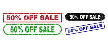 Yüzeyi çizilmiş% 50 İndirimli Dikdörtgen Mühür