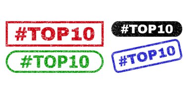 hashtag TOP10 Dikdörtgen Damga Mührü Lastik Biçimli